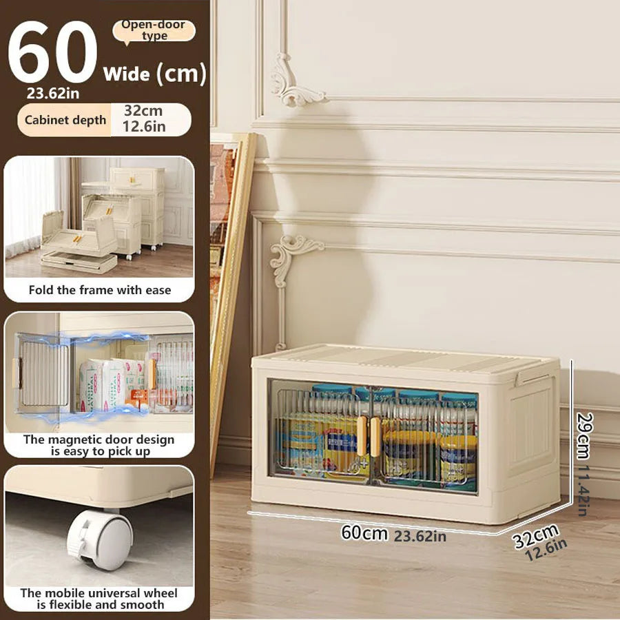 1/2/3/4/5 layers Multifunction Storage Cabinet Foldable Dustproof Wardrobe Easy-to-Install Storage Boxes
