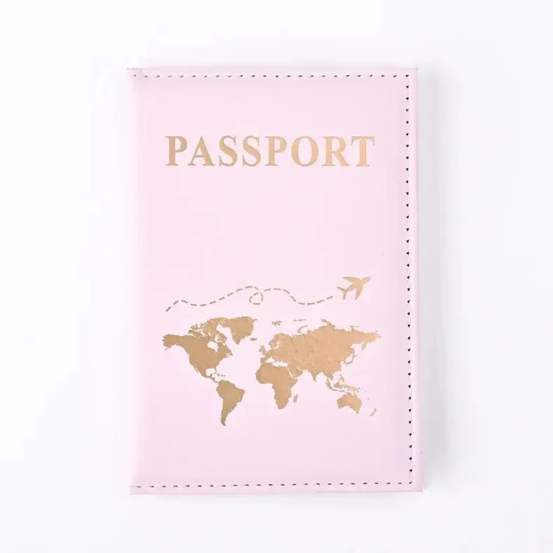 Fashion Women Travel Passport Cover Holder Case ID Credit Card Holder Travel Accessories Map Passports Wallet Ticket Protective