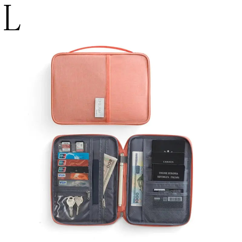 Passport packs Wallet Family Passport Holder Multi Functional Document Case Organizer Travel accessories Document Bag Cardholder