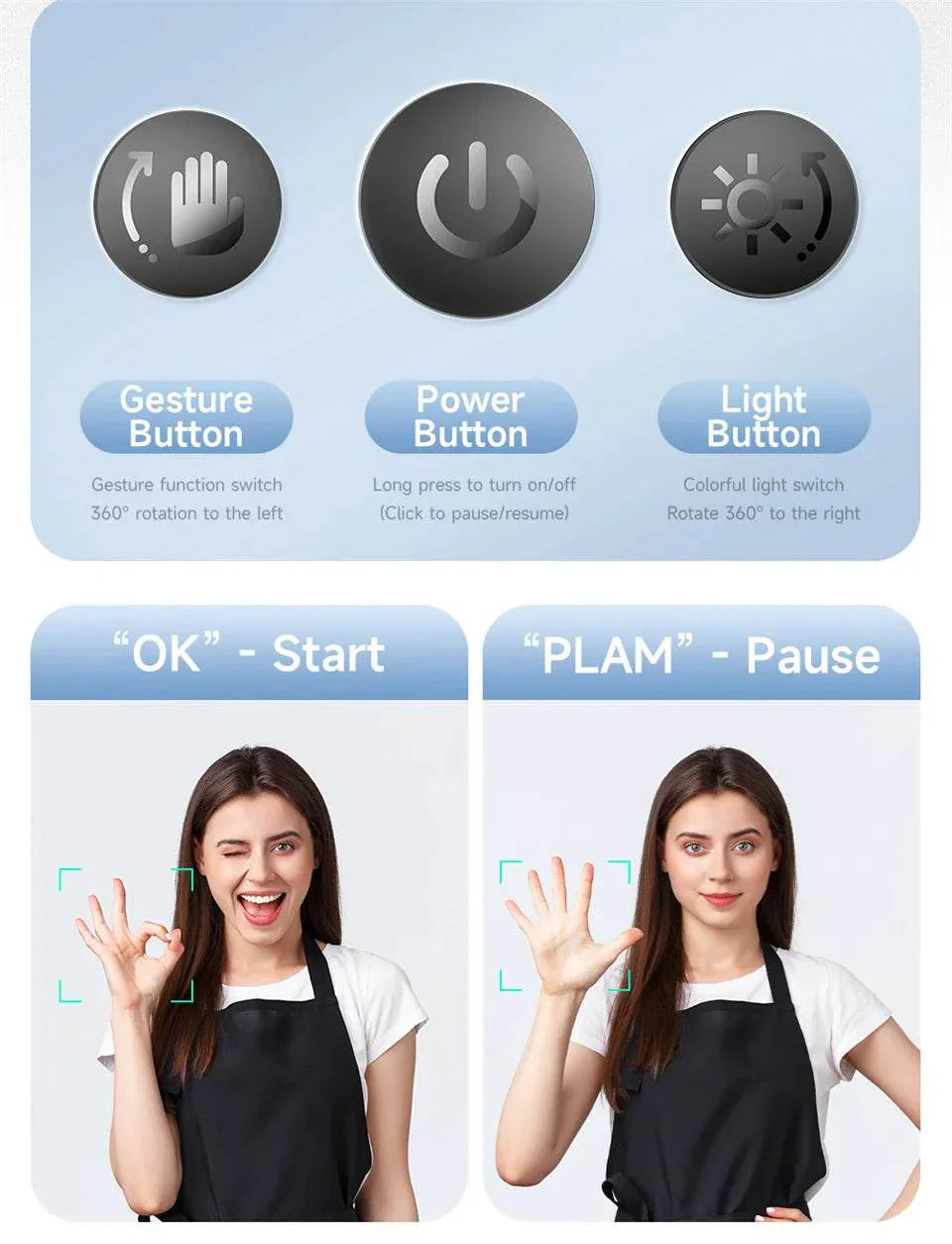 FANGTUOSI AI Smart Gimbal 360° Face Tracking Stabilizer