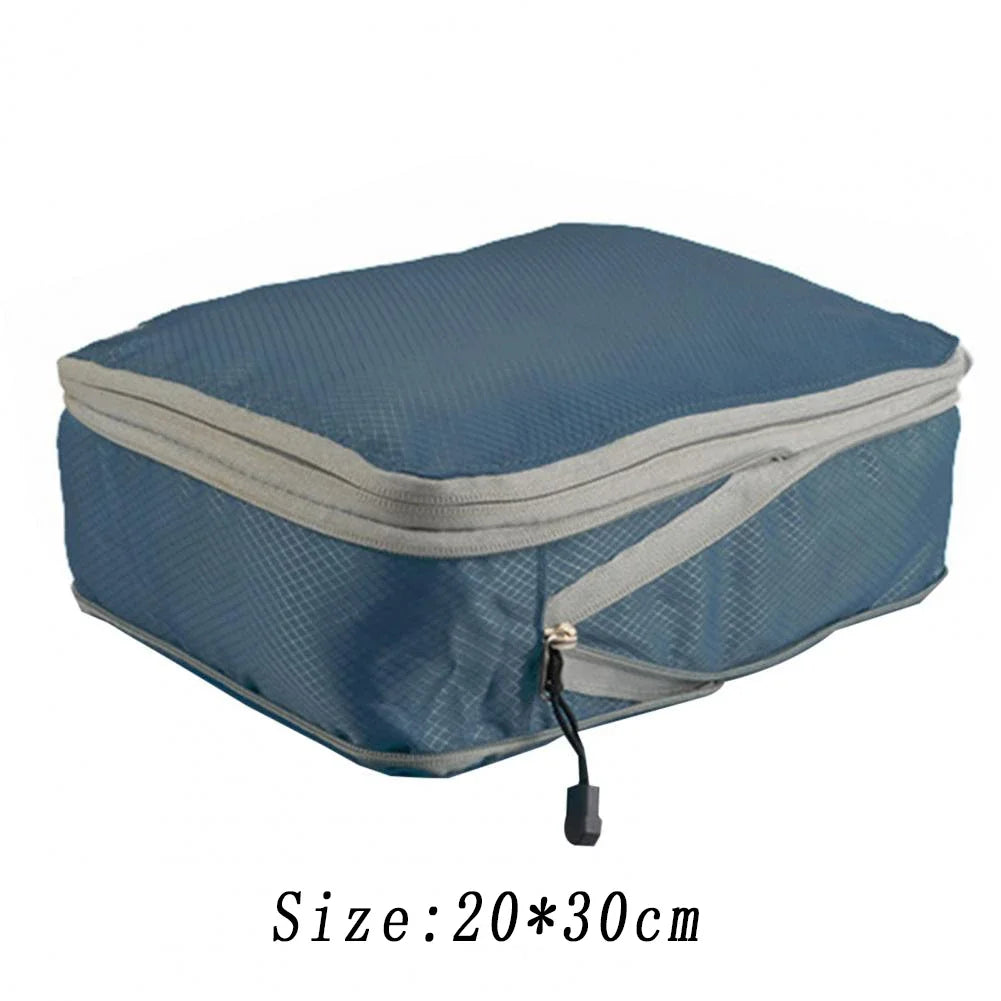 Travel Compression Packing Cubes Suitcase Luggage Organizer Set Zipper Foldable Storage Bag for Clothes Shoes Travel Accessories