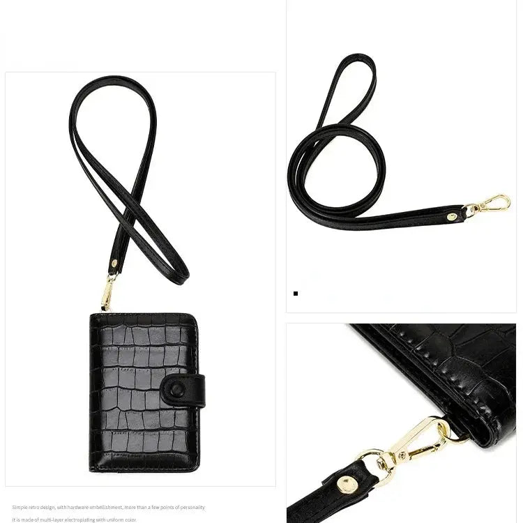 Passport Holder with Neck Lanyard Card Holders Travel Passport Cover RFID Blocking Passport Wallet for Men and Women
