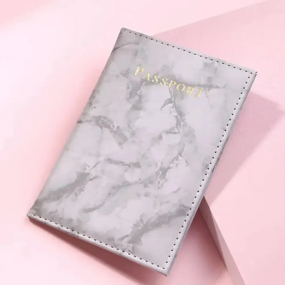 Travel Passport Holder Marble Pattern Passport Covers Passport Cover Flight Ticket Clip ID Credit Card Holder Travel Accessories