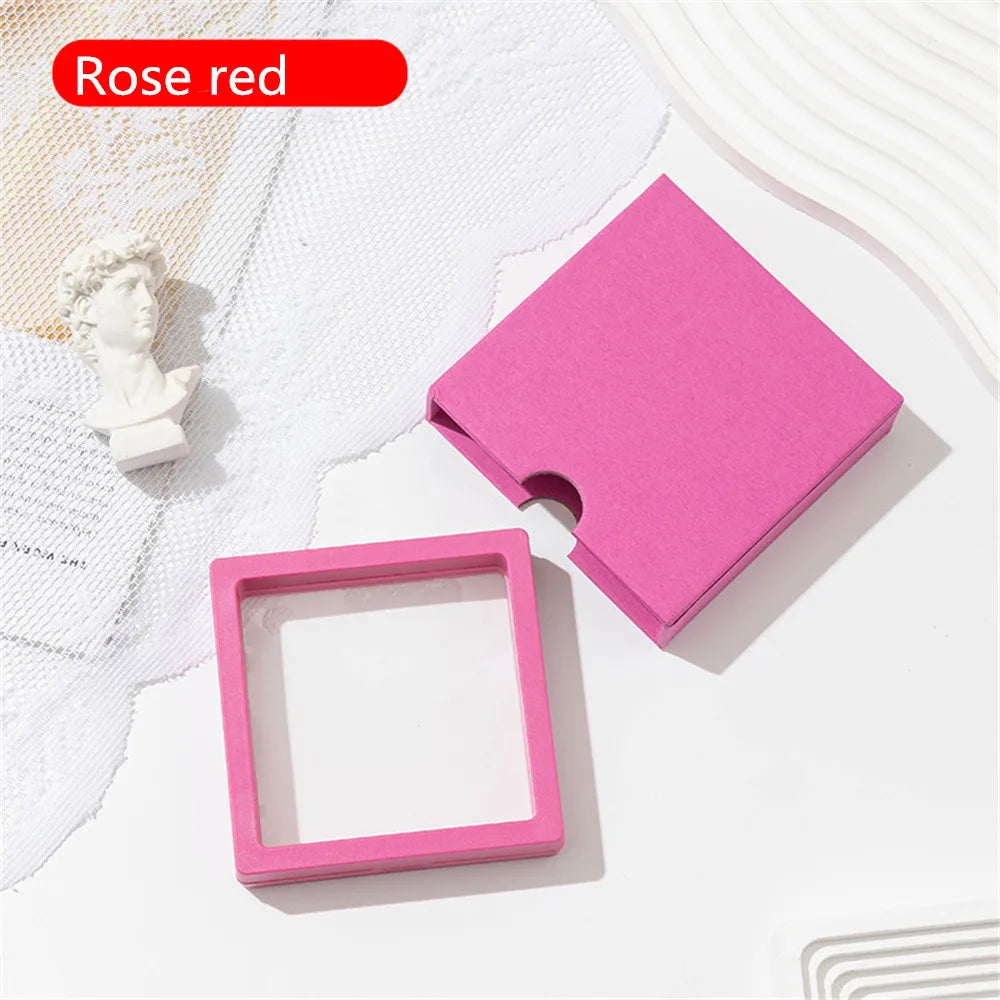 Drawer Jewelry Packaging Box Nail Earrings Necklace Ring Storage PE Film Suspension Anti-oxidation Gift Box Jewelry Box Joyero
