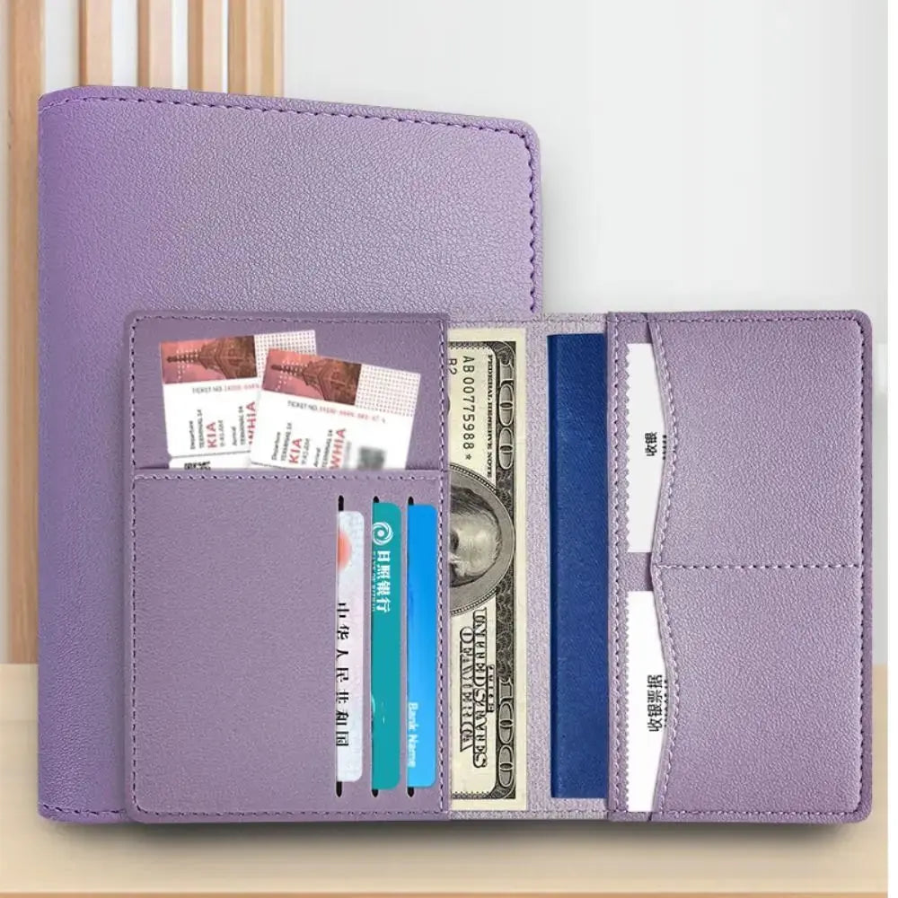 Travel PU Passport Cover High-capacity Multi-function Passport Bag Multiple Card Slots Travel Accessories