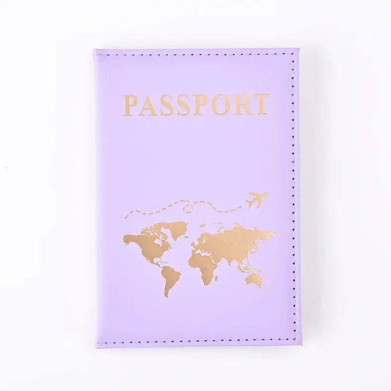 Fashion Women Travel Passport Cover Holder Case ID Credit Card Holder Travel Accessories Map Passports Wallet Ticket Protective