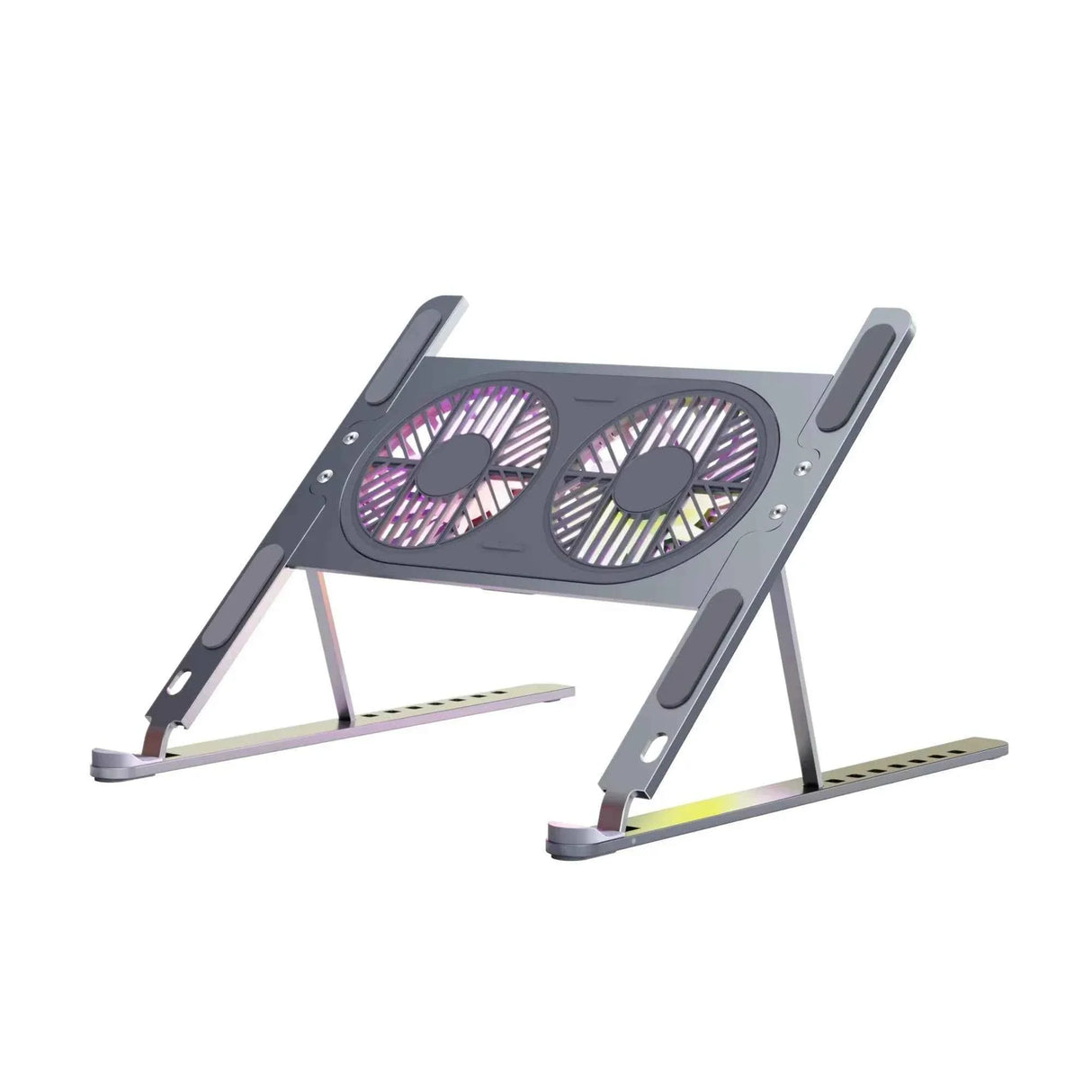 Desktop Aluminum Alloy Adjustable Big Fans Cooling Laptop Stand for 14 to 17.3inch Laptops