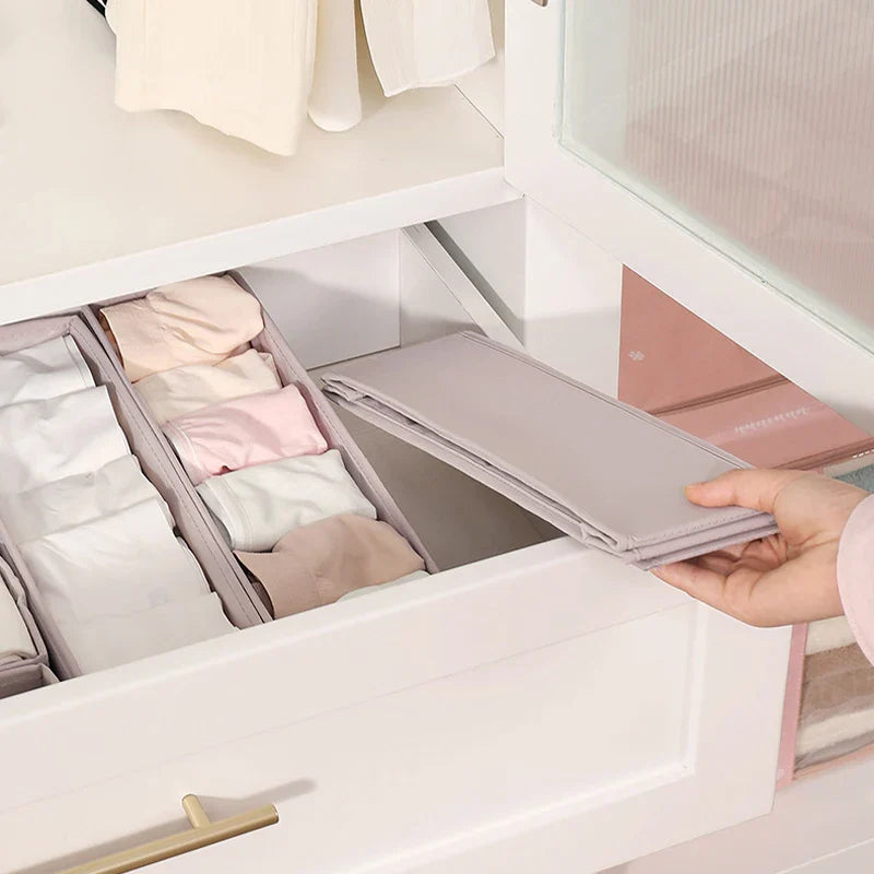 Foldable Underwear Socks Storage Box Panties Storage Boxes Clothes Organizer Cabinets Drawers Bedroom Wardrobe Separator Case