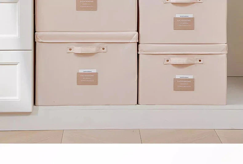 Fabric Foldable Storage Box With Lid Organizer For Clothes Large Capacity Quilt Blanket Toy Storage Closet Wardrobe Organizer