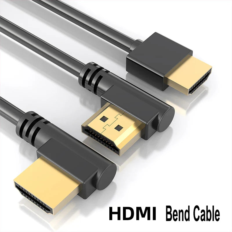 90 Degree HDMI 2.0 Cable - Graphene Enhanced for Space-Saving Installations | 8K, 3D & High Refresh Rate Aux Cable Hdmi Cable