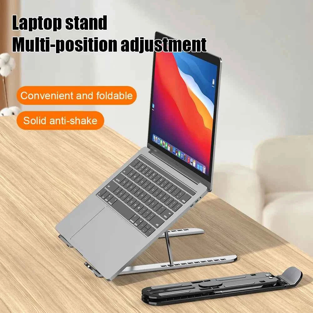 Aluminum Alloy Laptop Holder Stand Adjustable Foldable Portable for Notebook Computer Bracket Lifting Cooling Holder Non-slip