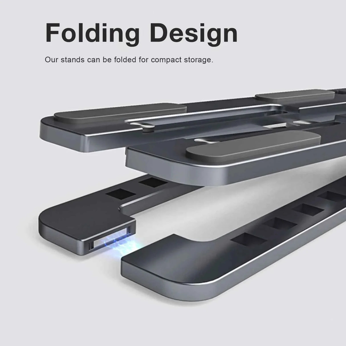 Aluminum Alloy Magnetic Laptop Stand With 8-Level Adjustment, Ventilation and Heat Dissipation, Equipped With Silicone Anti-Slip