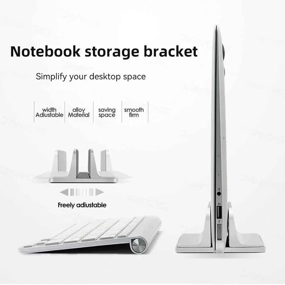 Vertical Laptop Stand Holder Foldable Aluminum Notebook Stand Laptop Tablet Stand Support For Macbook Air Pro PC 13-17 inch