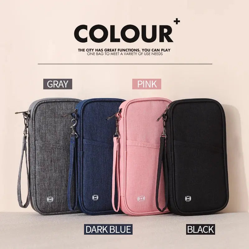 Passport Holder Bag Family Rfid Blocking Passport Wallet Travel Essentials Wallet Travel Document Organizer Credit Cards Case