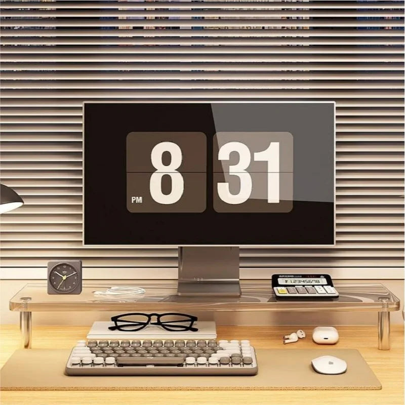 Transparent Acrylic Desktop Organizer Desktop Items Shelf Computer Monitor Heightening Shelf To Protect The Cervical Spine