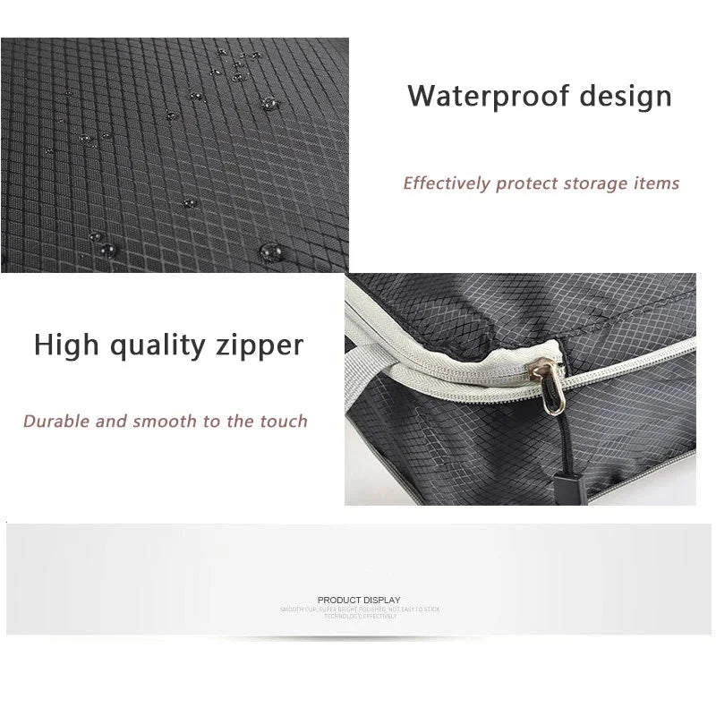 Travel Compression Packing Cubes Suitcase Luggage Organizer Set Zipper Foldable Storage Bag for Clothes Shoes Travel Accessories