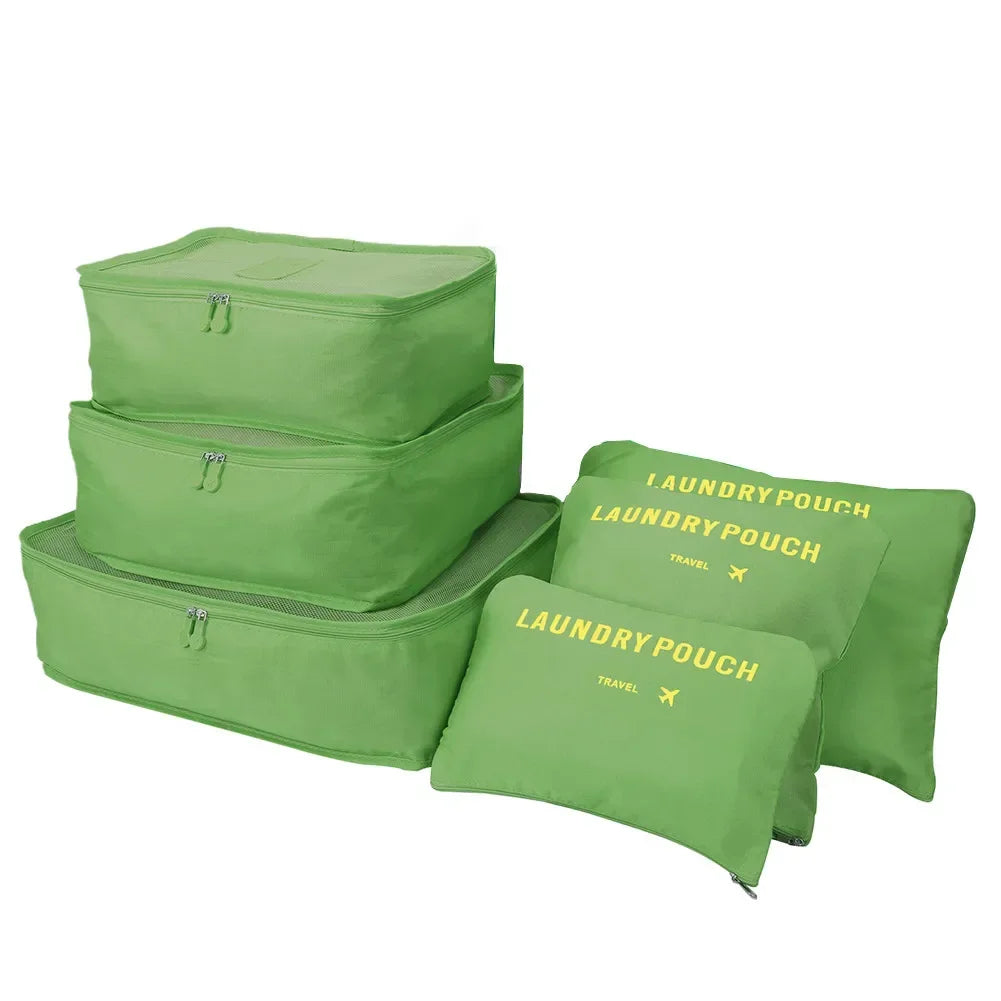 8/7/6 Pieces Set Travel Organizer Storage Bags Suitcase Packing Cubes Set Cases Portable Folding Luggage Clothes Shoe Tidy Pouch
