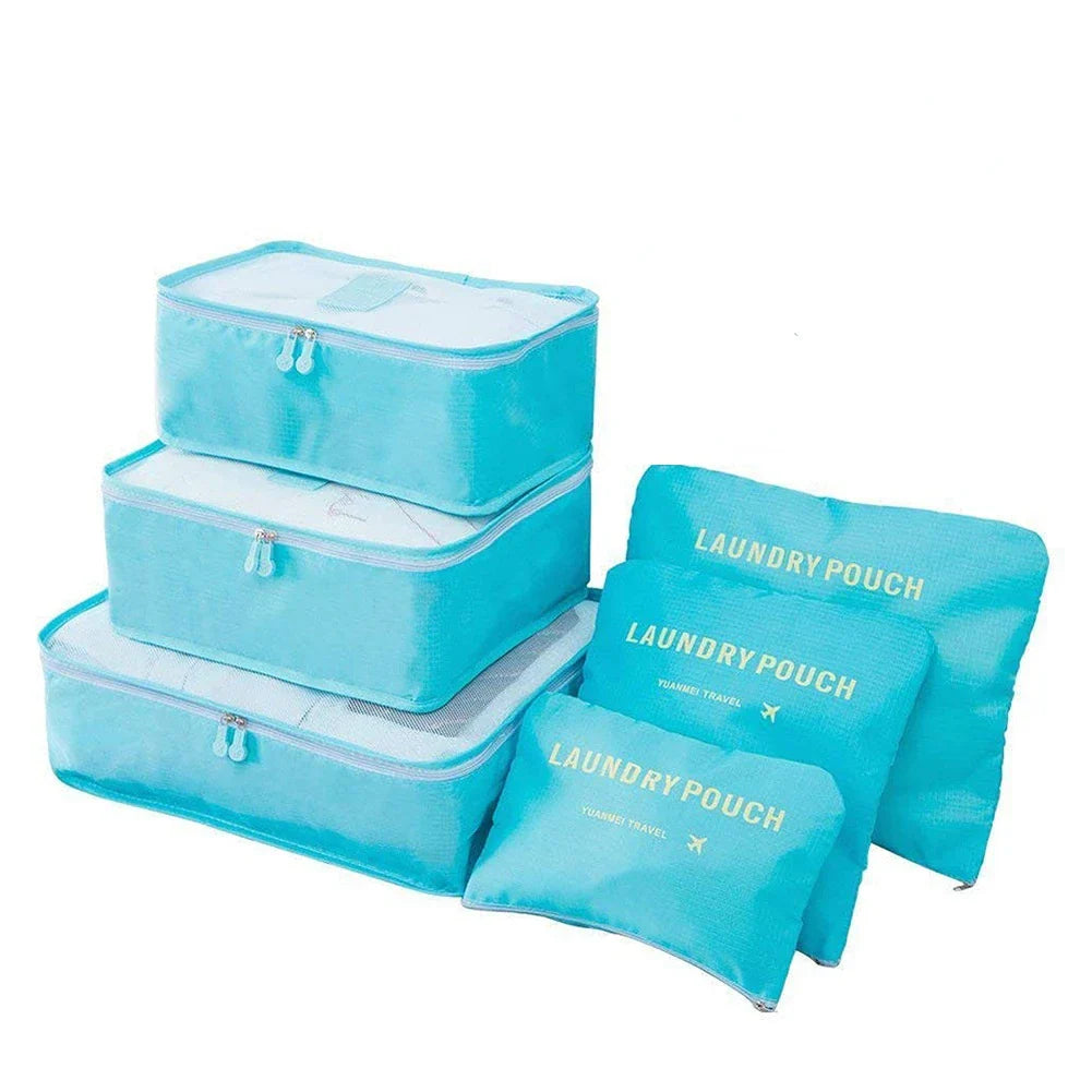 8/7/6 pieces Set Travel Organizer Storage Bags Suitcase Packing Set Storage Cases Portable Luggage Organizer Clothe Shoe Pouch