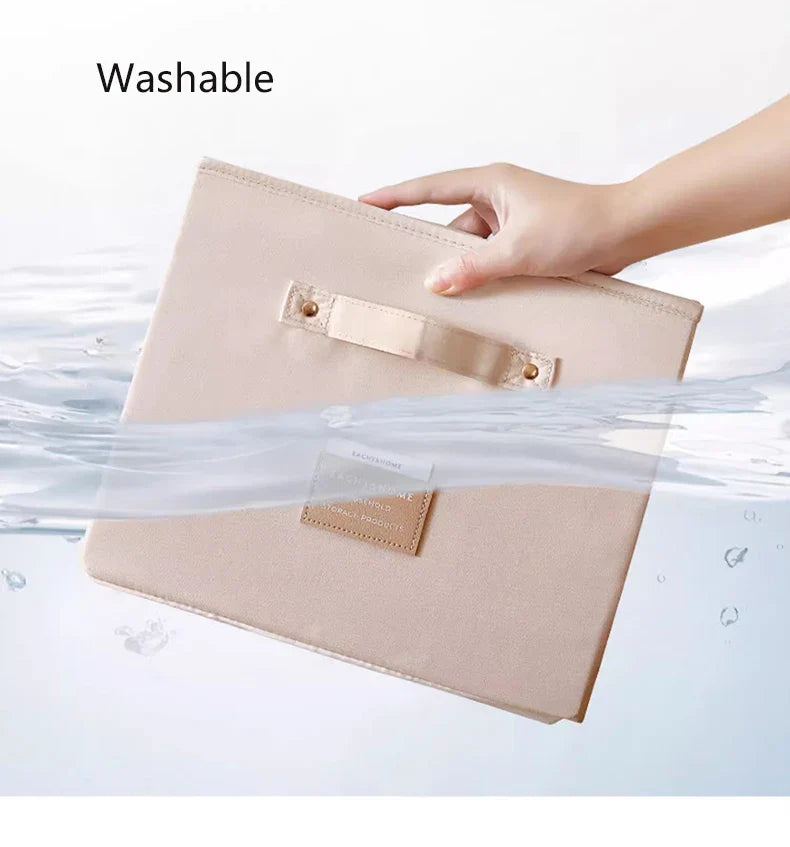 Fabric Foldable Storage Box With Lid Organizer For Clothes Large Capacity Quilt Blanket Toy Storage Closet Wardrobe Organizer