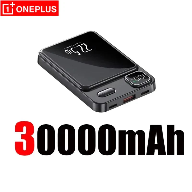 OnePlus 50000mAh Magnetic Wireless Charger Power Bank External Battery Fast Charging PowerBank For Android iPhone 15 16 Xiaomi
