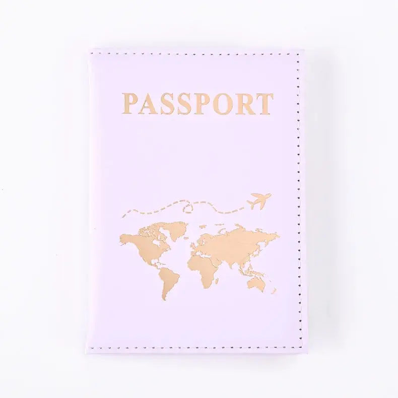 PU Passport Holder Map Pattern Ticket Passport Covers Travel Passport Protective Cover ID Credit Card Holder Travel Accessories