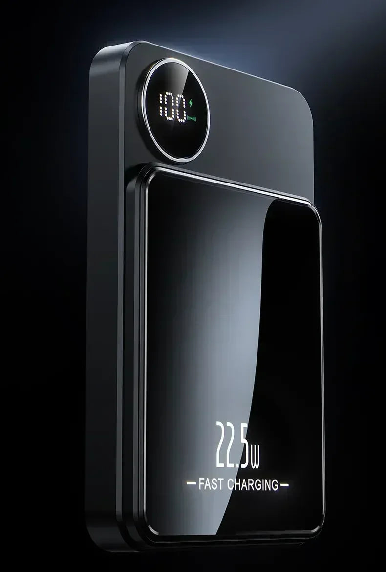 30000mAh MagSafe Power Bank - 15W Magnetic Wireless Charger with PD Fast Charge for iPhone 15/14/13 (Qi-Certified for Android)