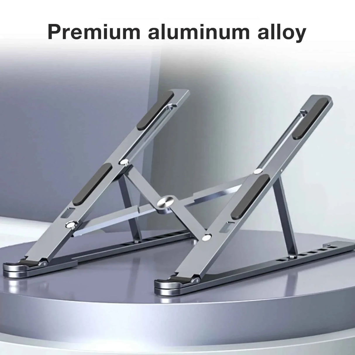 Aluminum Alloy Magnetic Laptop Stand With 8-Level Adjustment, Ventilation and Heat Dissipation, Equipped With Silicone Anti-Slip