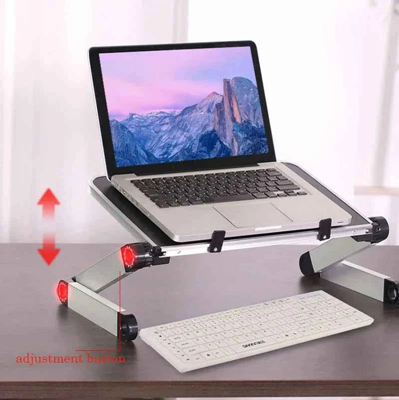 Portable Folding Holder Aluminum Alloy Laptop Stand Desk Bed Table Stand Notebook Computer Anti-Skid Bracket for 11-17 Inch