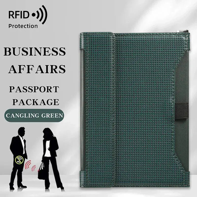 Travel Essentials RFID Blocking Passport Holder Multifunctional Large Capacity Passport Cover Gifts Business Travel Card Case