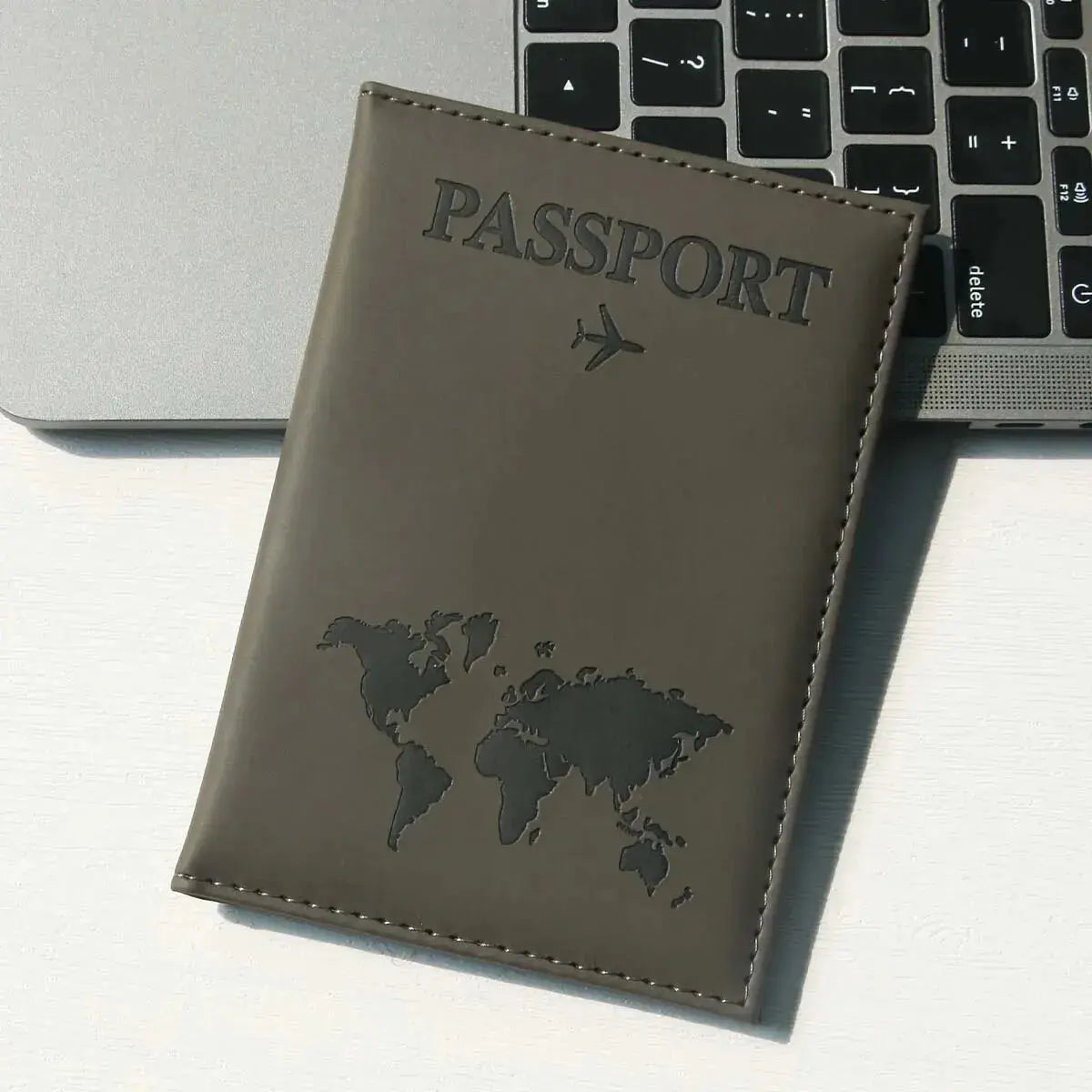 Passport Holder Map PU Passport Cover Travel Essential Cruise Must Have Passport Holders Slim and Portable for Travel