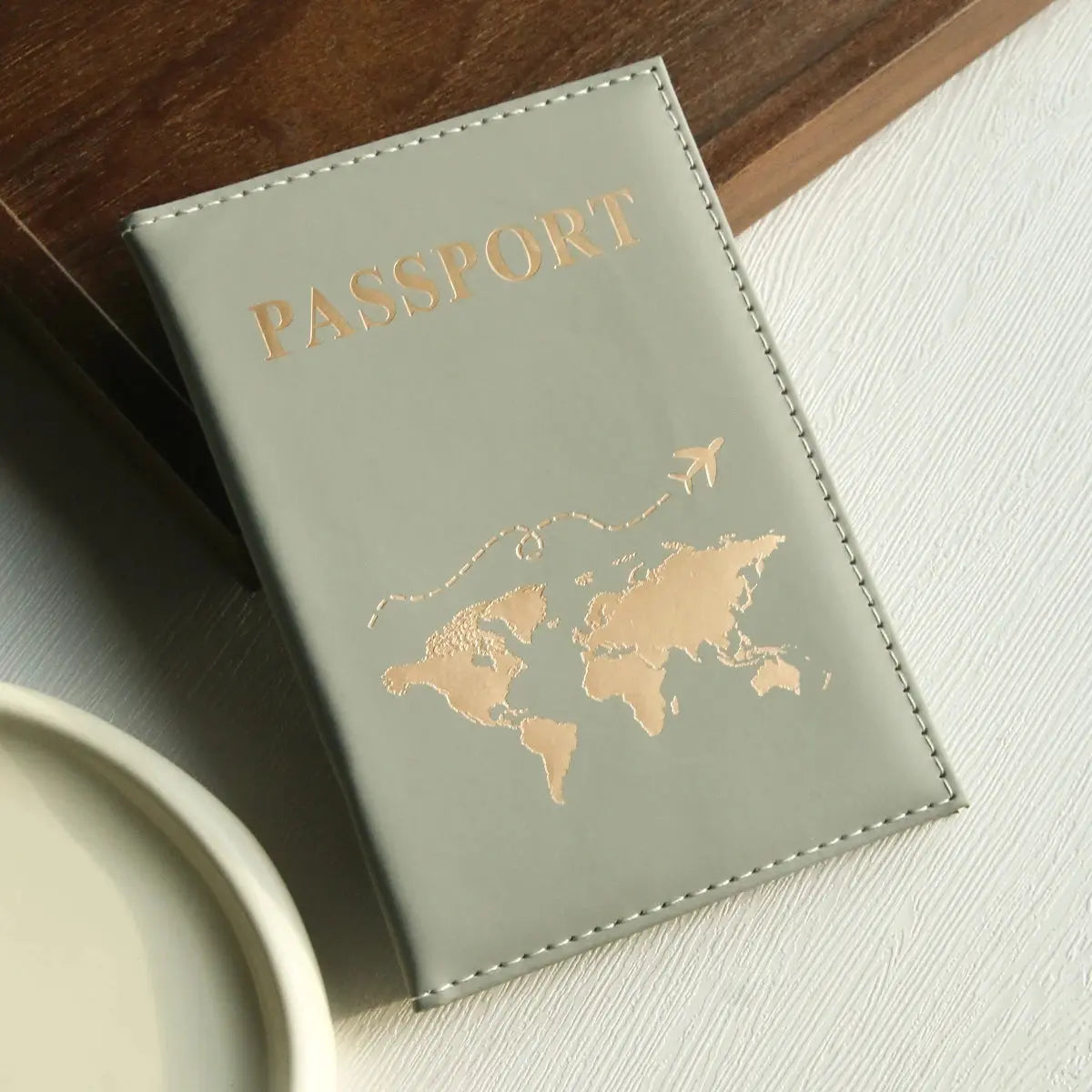 Slim Passport Holder Cove Map PU Passport Holder Travel Essential Cruise Must Have Passport Holders Portable for All Country