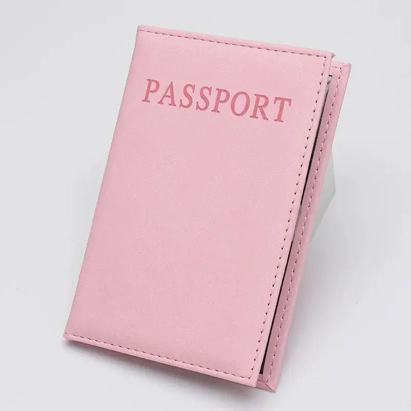 High Quality English PU Leather Passport Covers Document Cover Travel Passport Holder ID Card Passport Holder Travel Acceessory