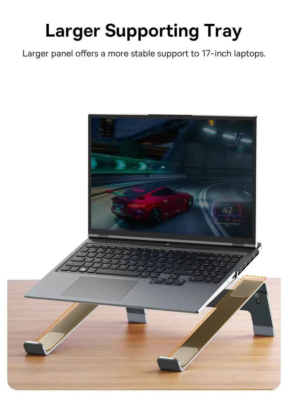 Baseus Laptop Stand Support for Notebook Aluminum Alloy 4 Gears Adjustable Vertical Stand For Macbook Air Pro 17'' Laptop Stand