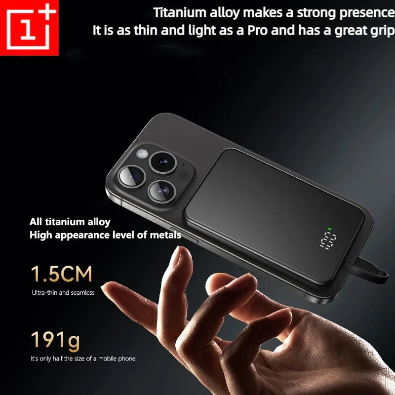 ONEPLUS 10000mAh Wireless Magnetic Power Bank Super Fast Charging Real Large Capacity Portable Battery Charger For iPhone Huawei