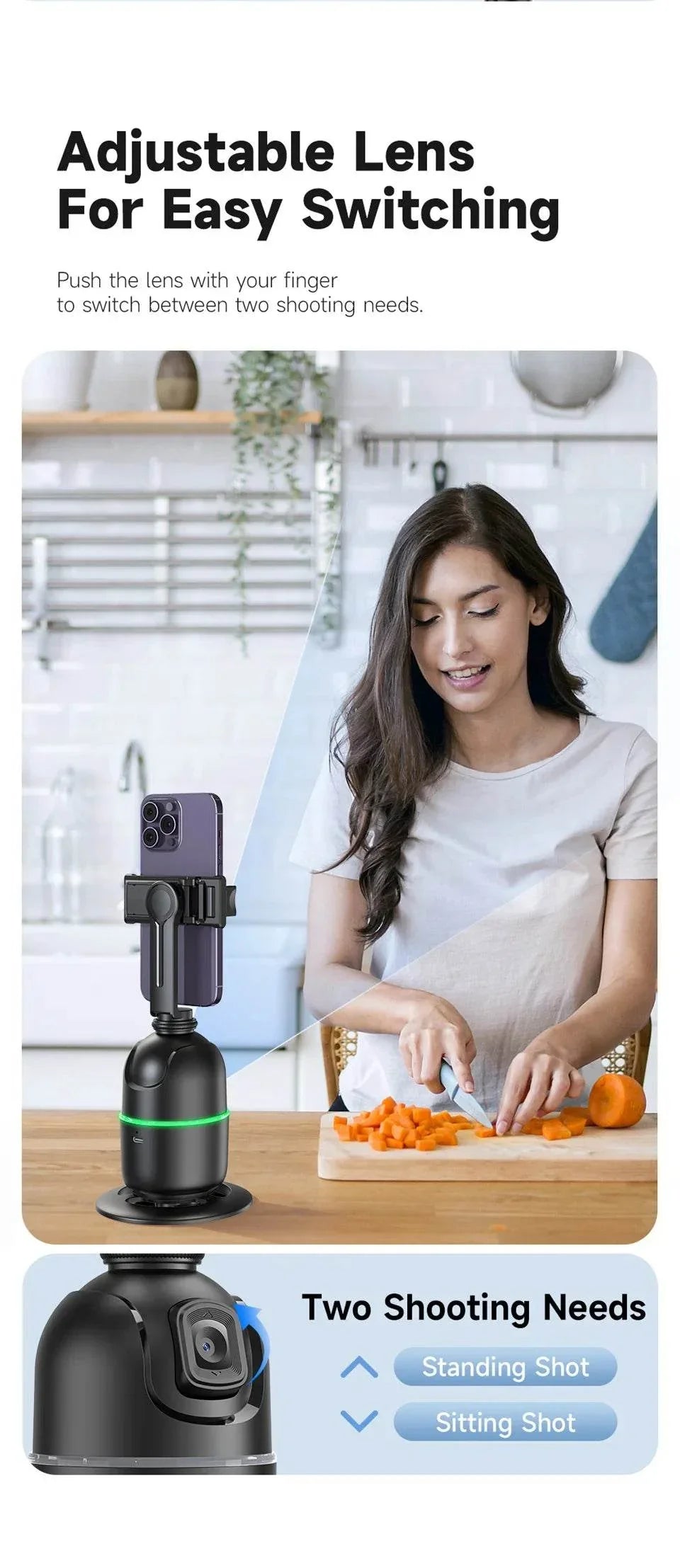 FANGTUOSI AI Smart Gimbal 360° Face Tracking Stabilizer