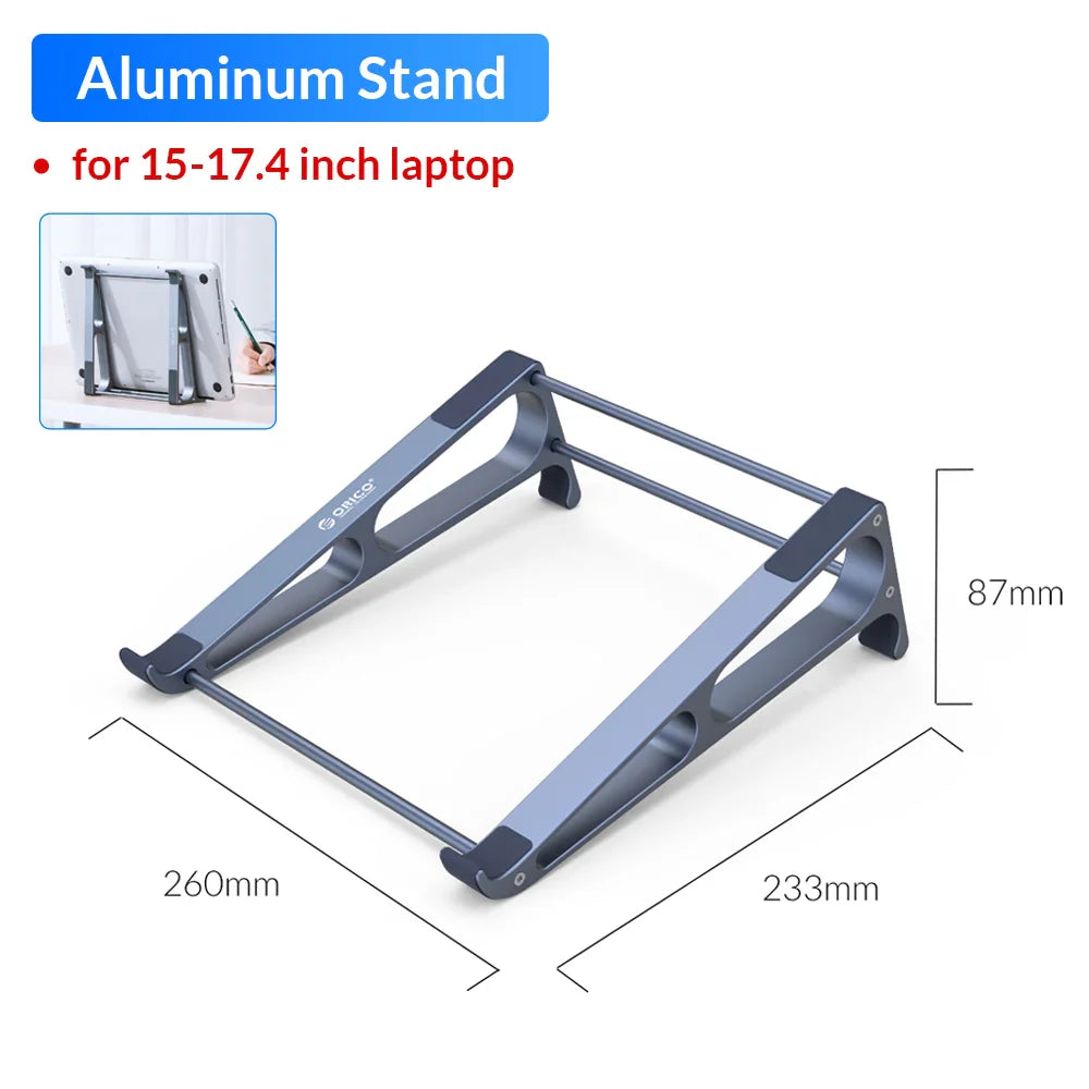 ORICO Laptop Stand Aluminium Laptop Stand Vertical Stand Notebook Desktop Holder Portable Tablet Stand for 13 to 17.4 inch Mac
