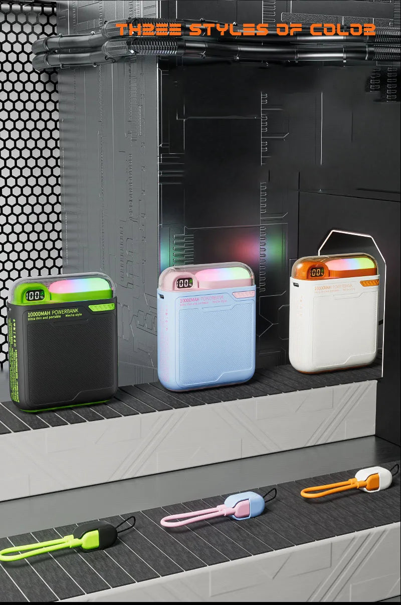 10000mAh Wireless Power Bank with Stand USB C Cable PD20W Fast Charging Magnetic External Spare Battery for IPhone Samsung Xiaom