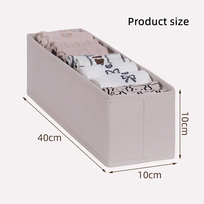 Foldable Underwear Socks Storage Box Panties Storage Boxes Clothes Organizer Cabinets Drawers Bedroom Wardrobe Separator Case