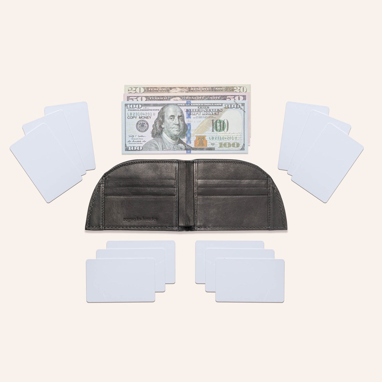 American Bison Leather Front Pocket Wallet