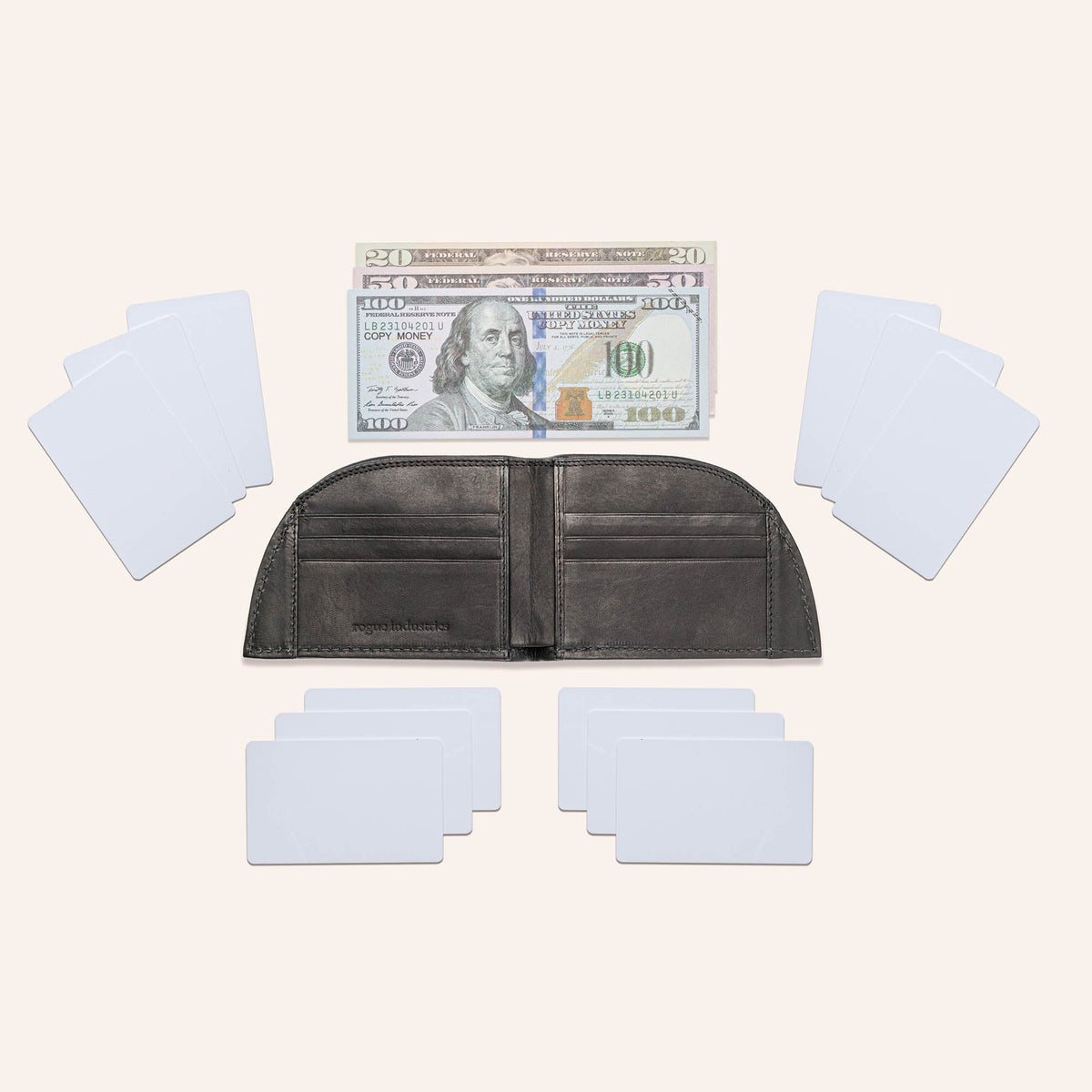 American Bison Leather Front Pocket Wallet