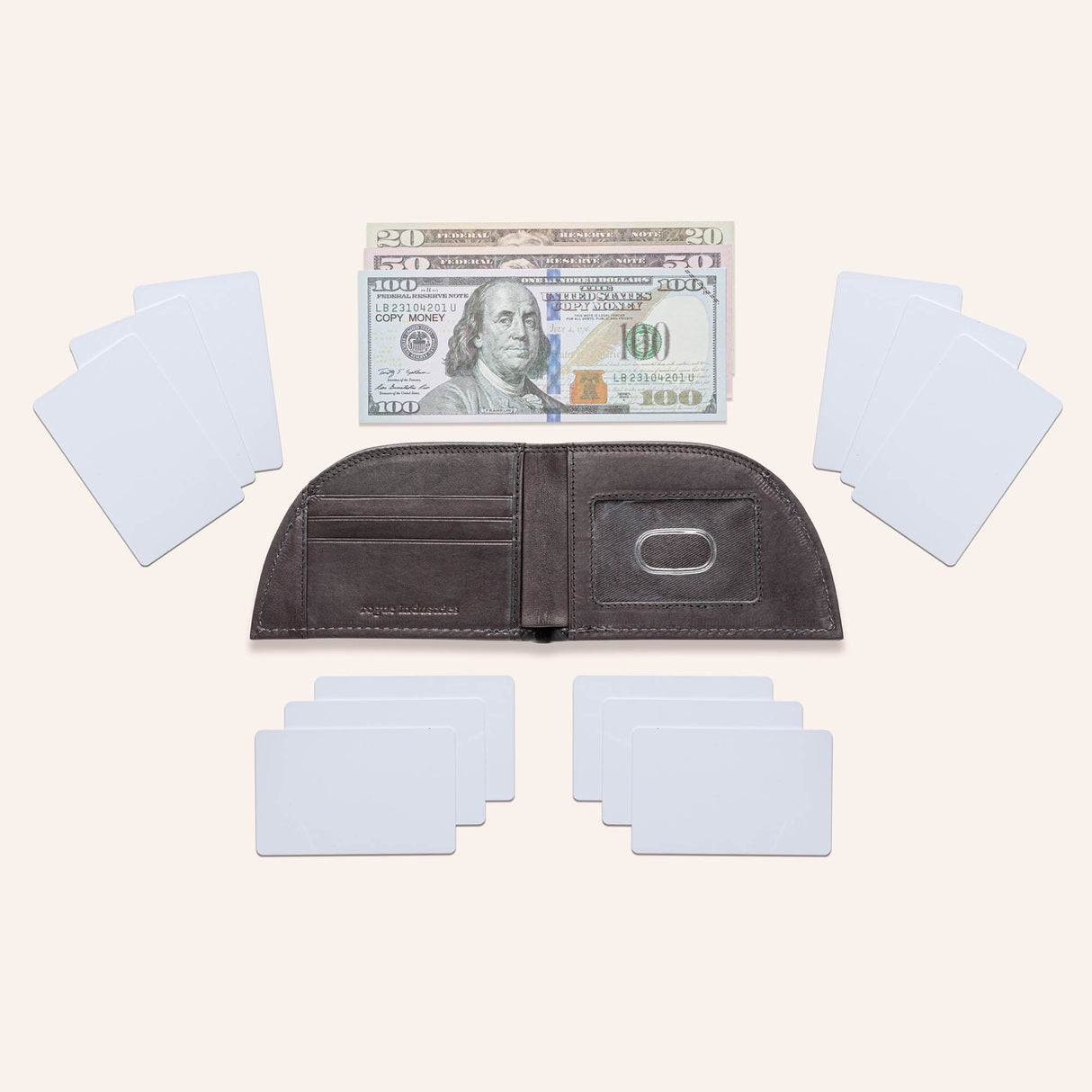 American Bison Leather Front Pocket Wallet
