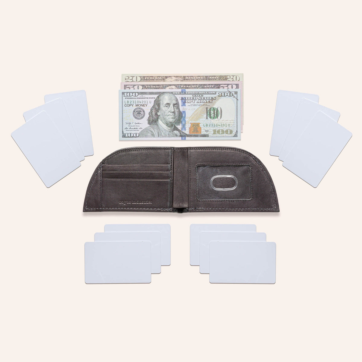 American Bison Leather Front Pocket Wallet