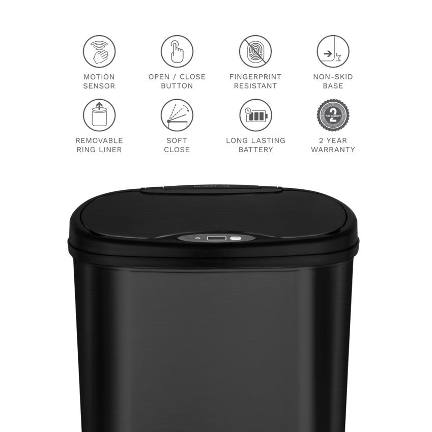 Oval Motion Sensor Trash Can 13.2 Gallon | SM-50-23