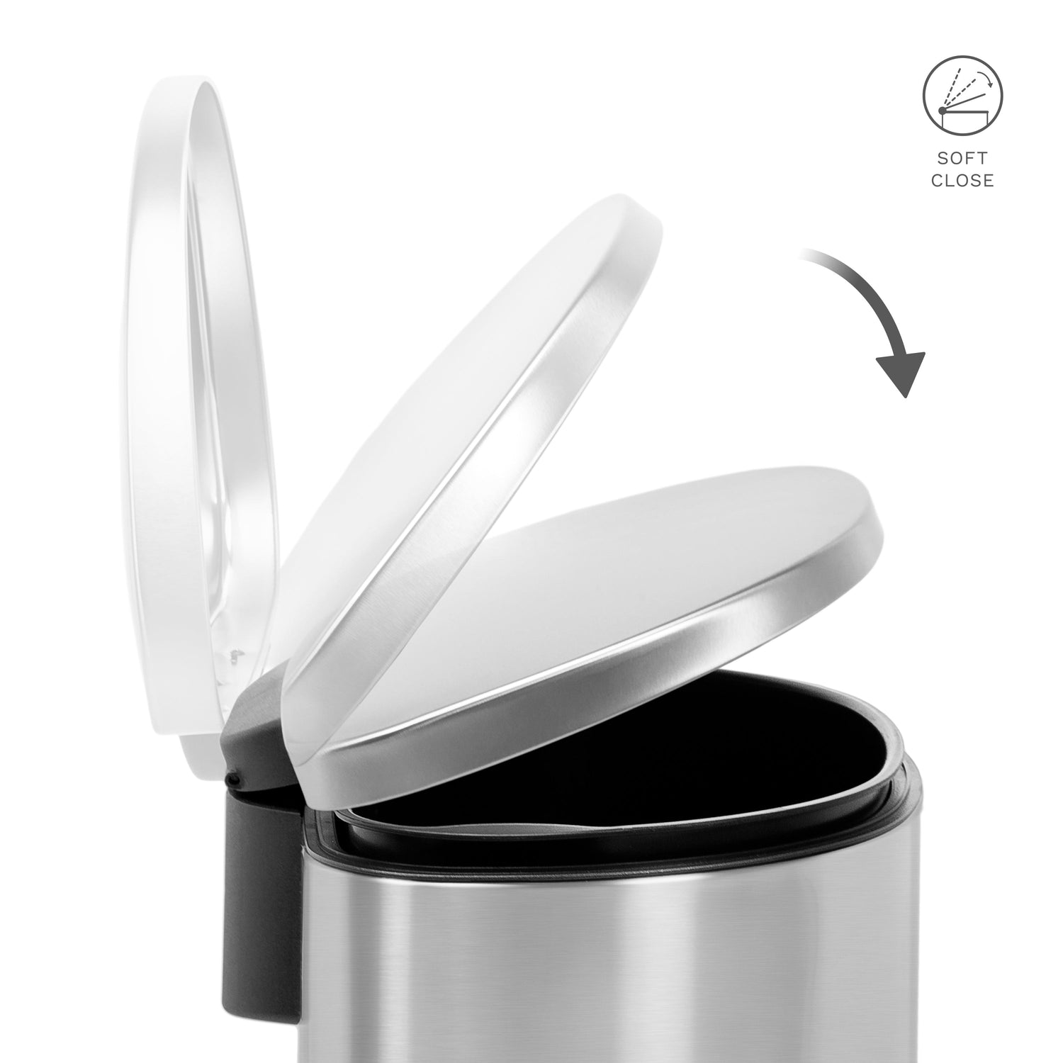 Step-On Trash Can 13.2 Gallon, D Shaped | SOT-50-3