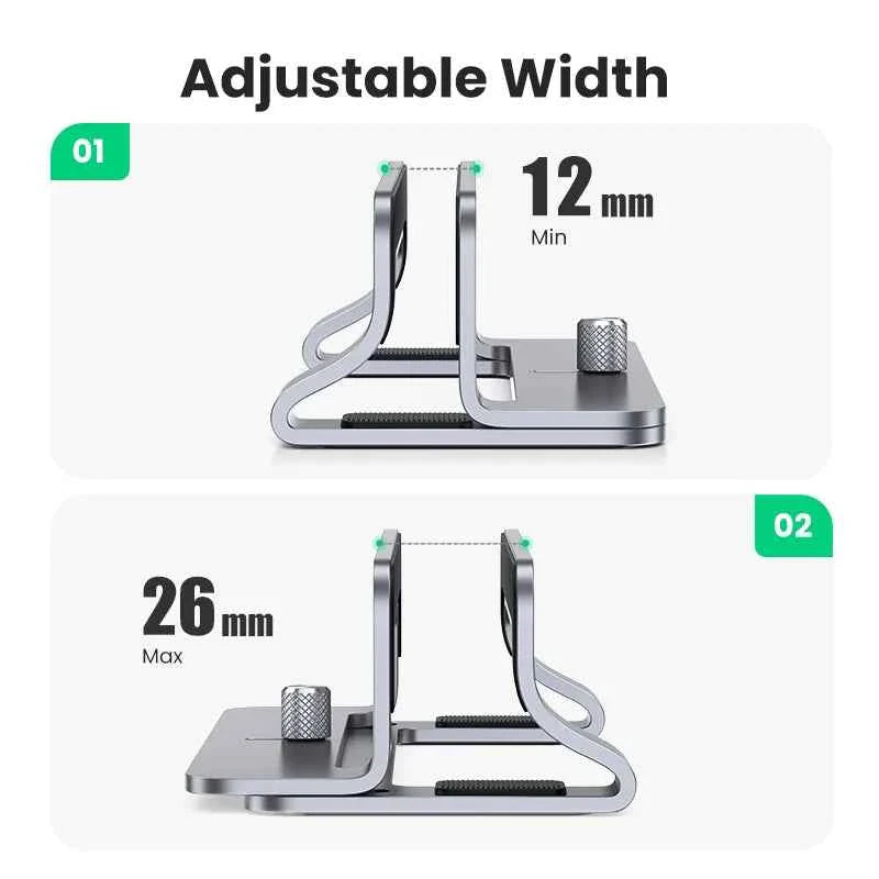 UGREEN Vertical Laptop Stand Holder For MacBook Air Pro Aluminum Foldable Notebook Stand Laptop Support MacBook Pro Tablet Stand