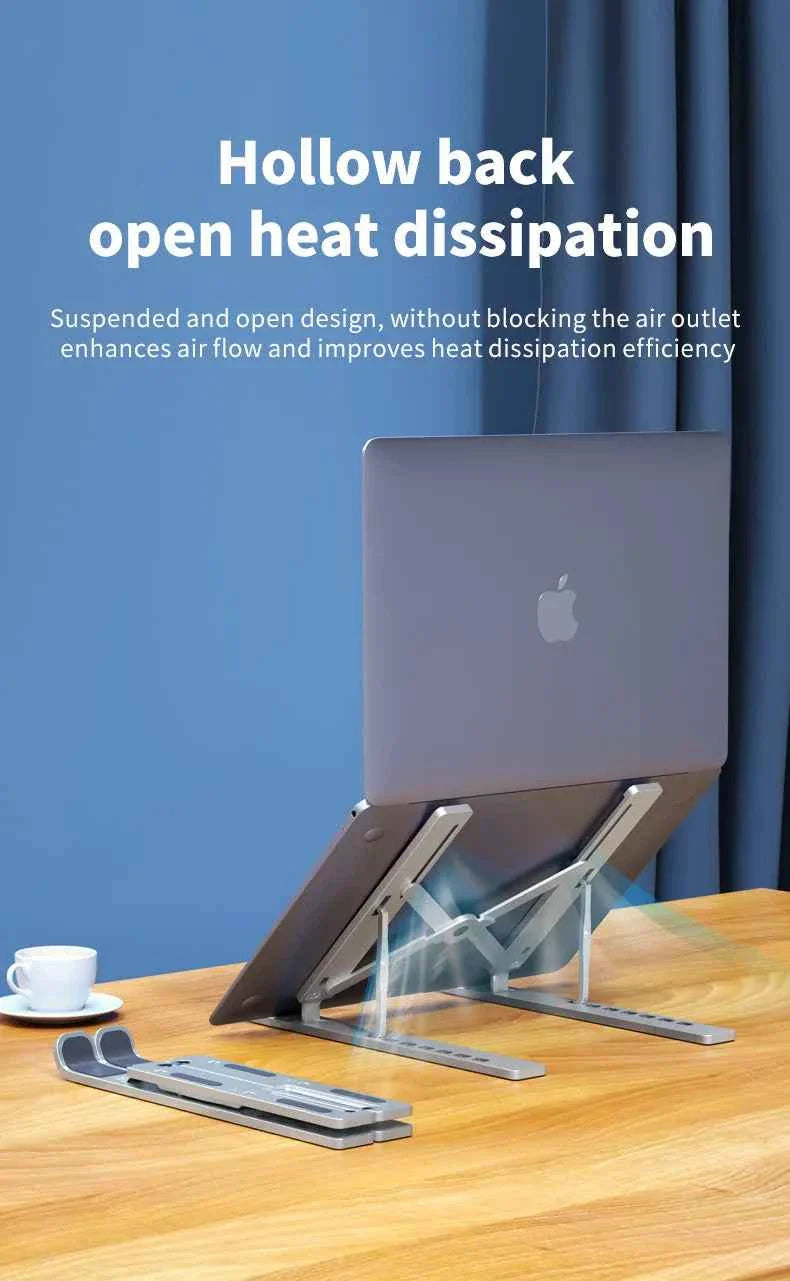 Metal Portable Foldable Laptop Stand Adjustable Notebook Holder Aluminum AD028