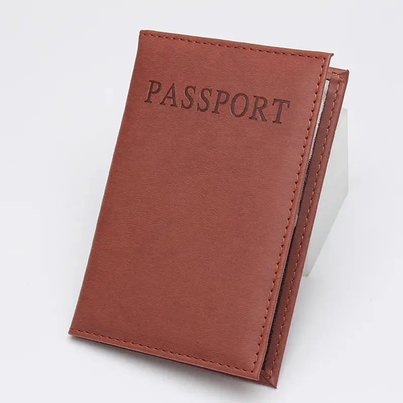 High Quality English PU Leather Passport Covers Document Cover Travel Passport Holder ID Card Passport Holder Travel Acceessory