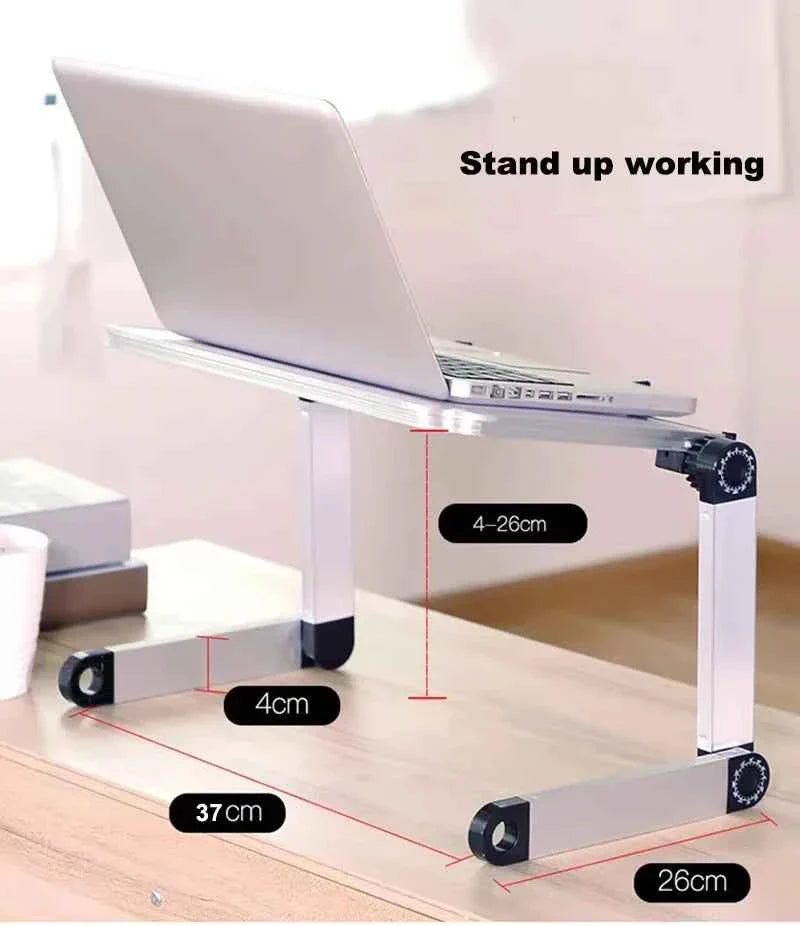 Portable Folding Holder Aluminum Alloy Laptop Stand Desk Bed Table Stand Notebook Computer Anti-Skid Bracket for 11-17 Inch