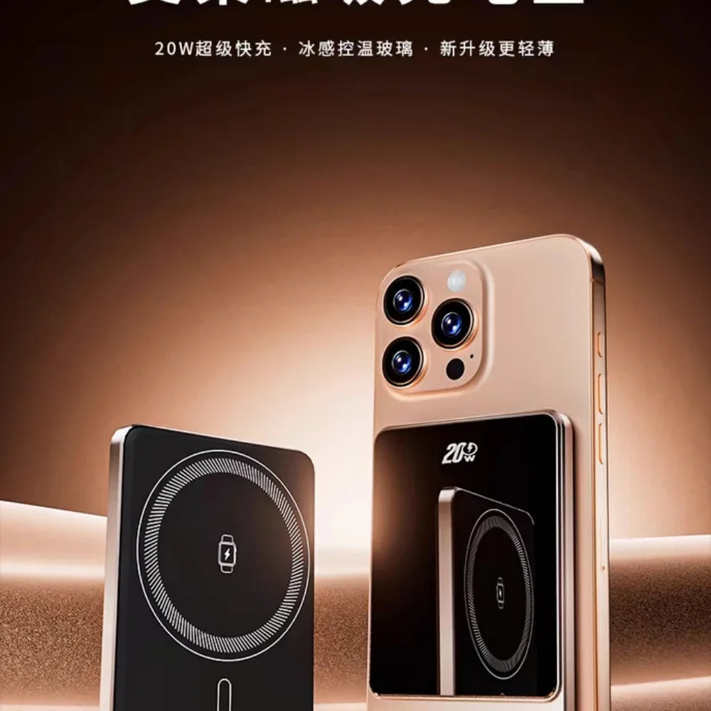 Ultra Slim 10000mAh Magnetic Power Bank CCC Certified Fast Charger for iPhone Watch Wireless Portable Battery For Samsung