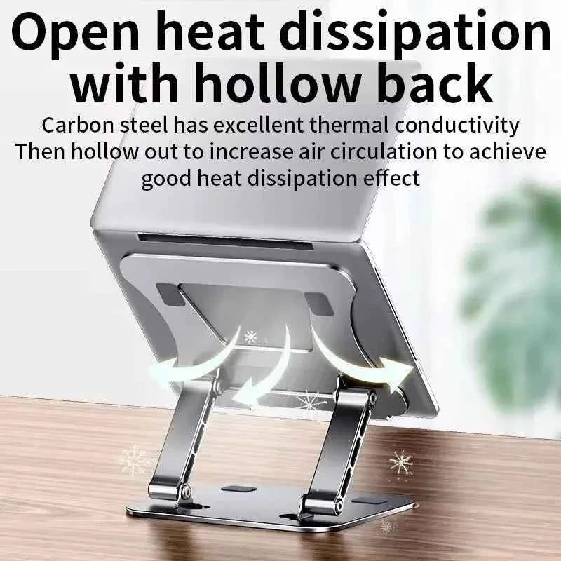 Tablet Stand Adjustable Aluminum Alloy Laptop Tablet up to 17 "Laptop Portable Folding Stand Cooling Stand Support